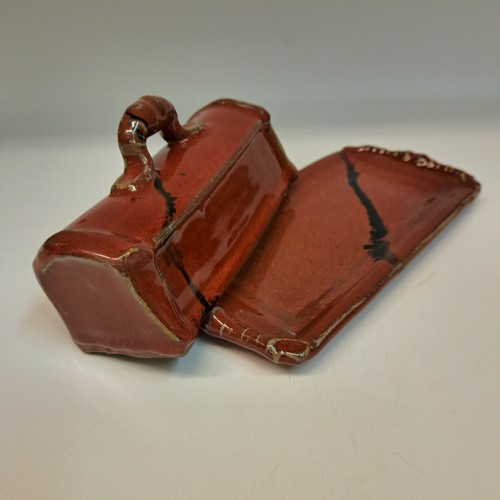 #241138 Butter Dish Red $24 at Hunter Wolff Gallery